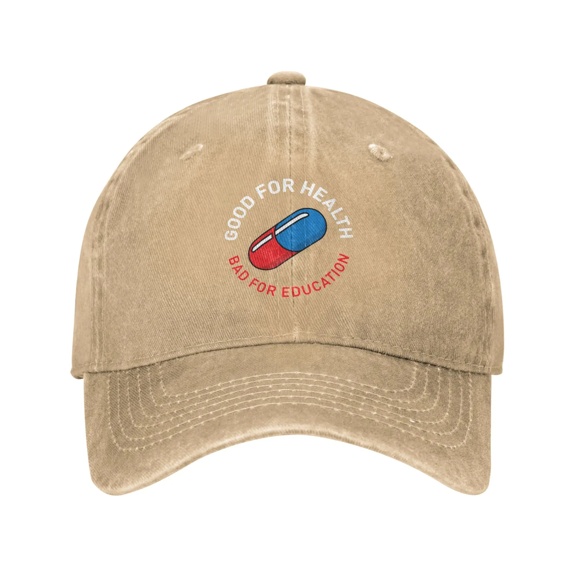 Akira Good For Health Bad For Education Fashion Baseball Cap  Portable Luxury Hat  Bar Visit Luxury Hat