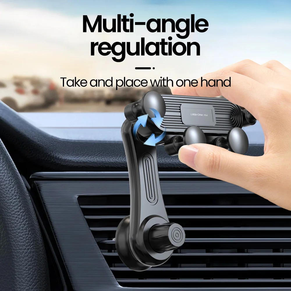 360 °   Supporto per telefono per auto a gravità con rotazione Presa d'aria Supporto per telefono telescopico per IPhone 15 14 Xiaomi Samsung Telefono per auto universale