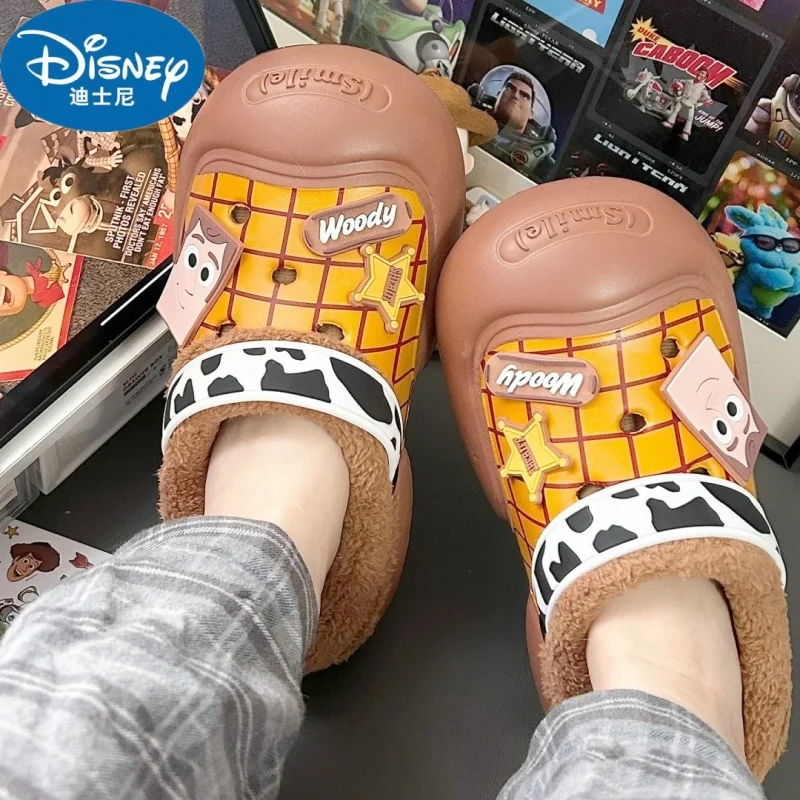 Disney Toy Story 4 Woody Detachable Cotton Jacket Cartoon Cute Slippers Outdoor Cute Shoes Chrismas Gifts Decorations