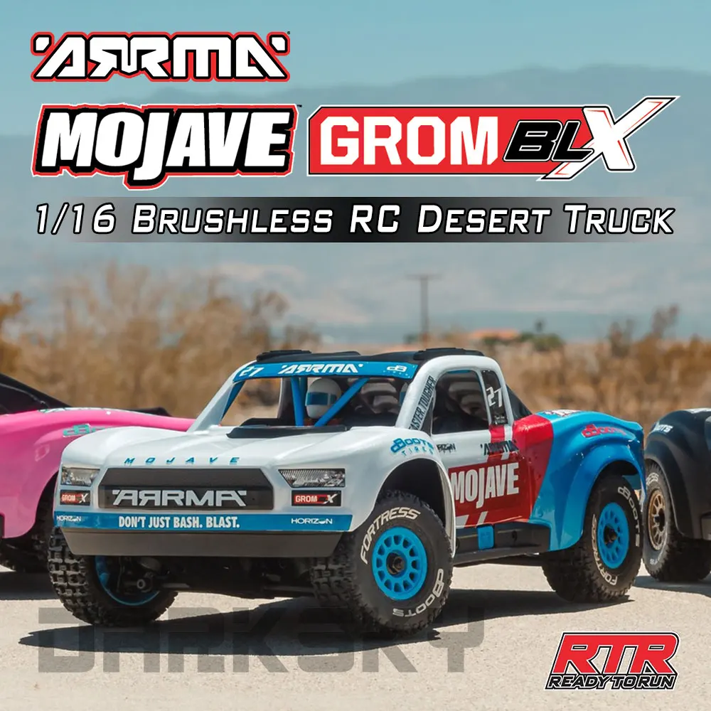 

ARRMA Mojave GROM BLX 4x4 Brushless Desert Truck RC 1/16 Electric Remote Control Model Car RTR Adult Children's Toys