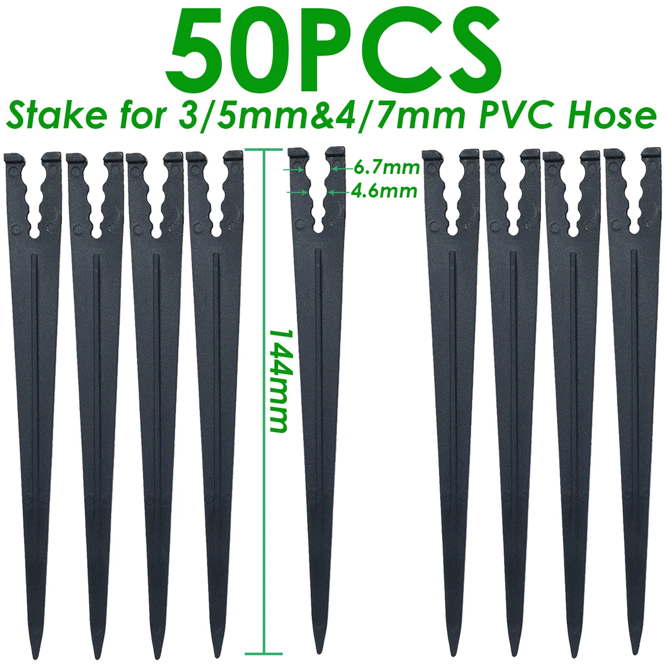 KESLA 50 Stück 1/8'' 3-Wege-T-Anschluss mit Widerhaken für 3/5 mm Mikro-Tropfbewässerungsschläuche, Schlauchkupplungen, Bewässerungsrohr, Gartengeräte
