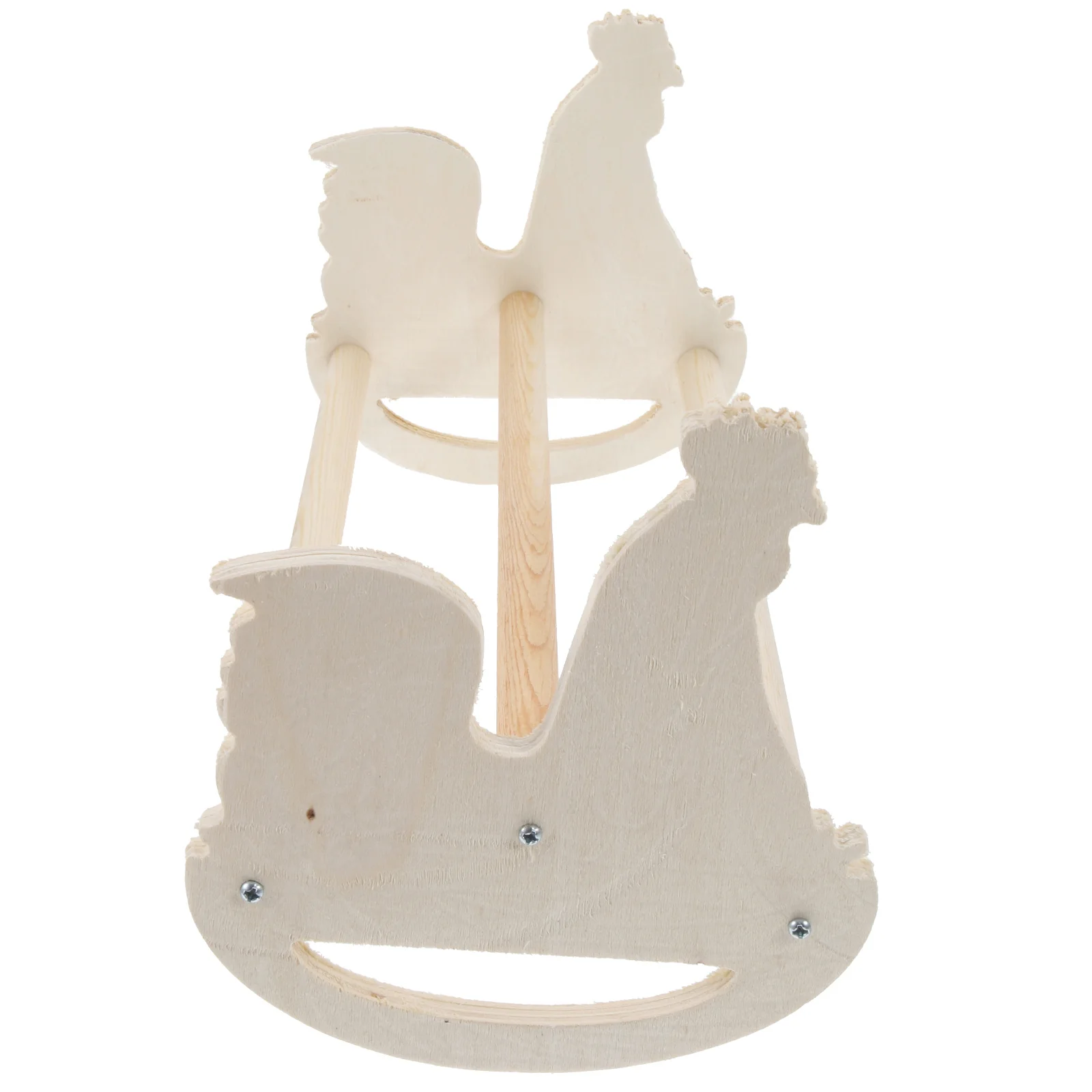 

Chicken Shaped Standing Perch Round Hole Frame For Hens Chickens Indoor Roosting Bar Wooden Poultry Stand Pet