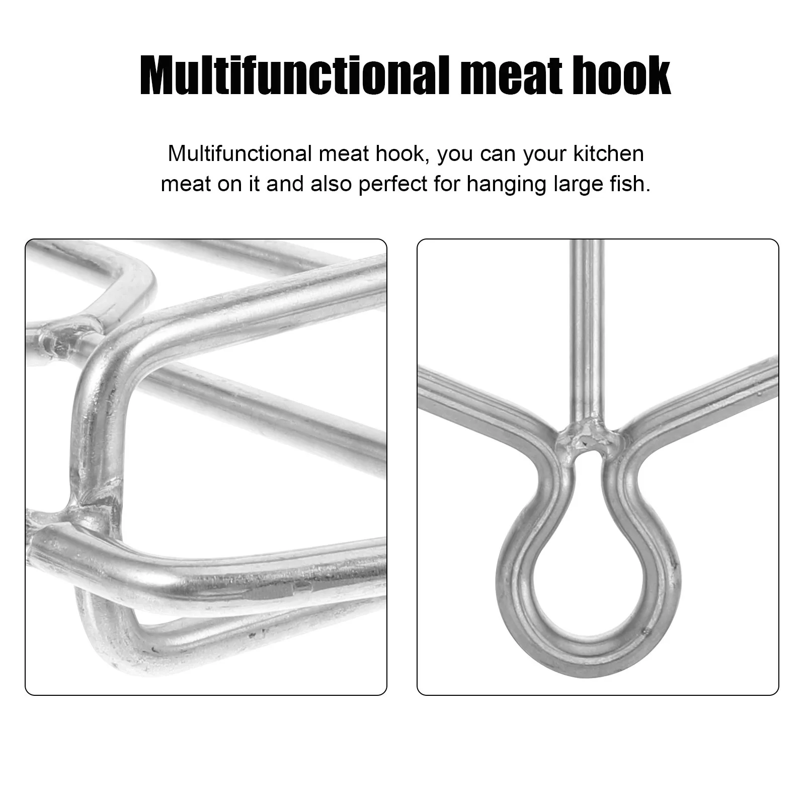 

Stainless Steel Meat Hanging Hook Durable Multifunctional Kitchen Hook for Butchering Hanging Fish Grill Roast Meat Hooks