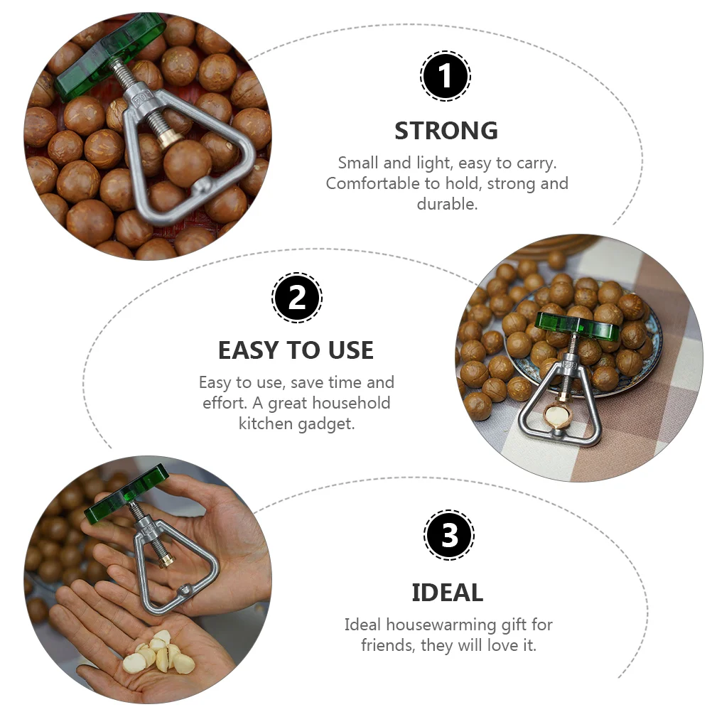 Nut Opener Nutcracker Labor-saving Opner Opening Tool Nutcrackers for Home Shell Stainless Steel Macadamia