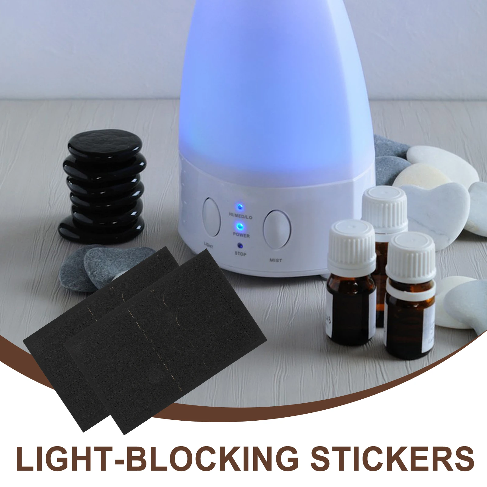 

4 Sheets Waterproof Shading Stickers Led Light Blocking Blocker Blockers Eva Blackout Tape for Electronics