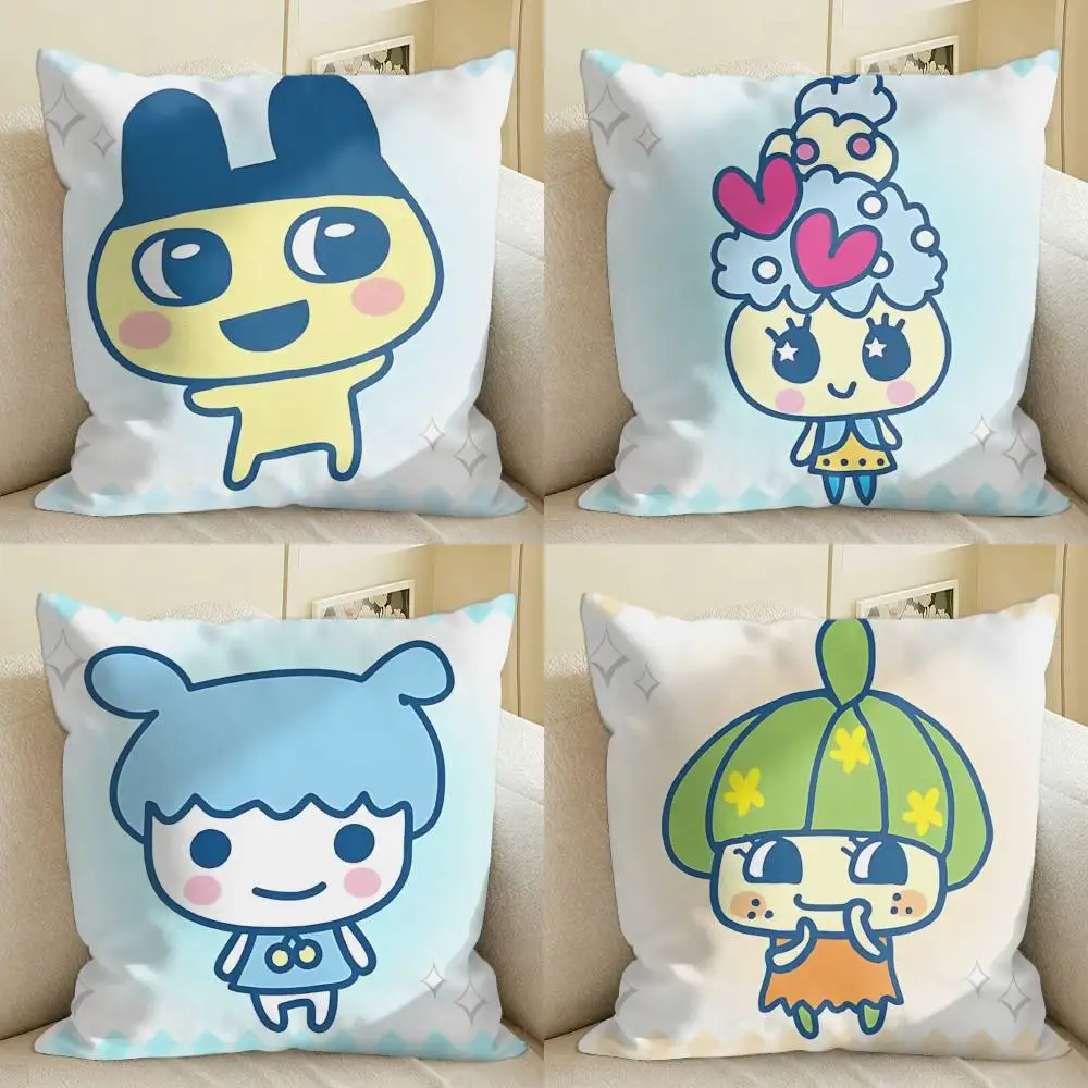 

Lovely ChibiS T-Tamagotchi-S Square Sofa Pillow Cover Solid Color Living Room Home Decor Cushion Case