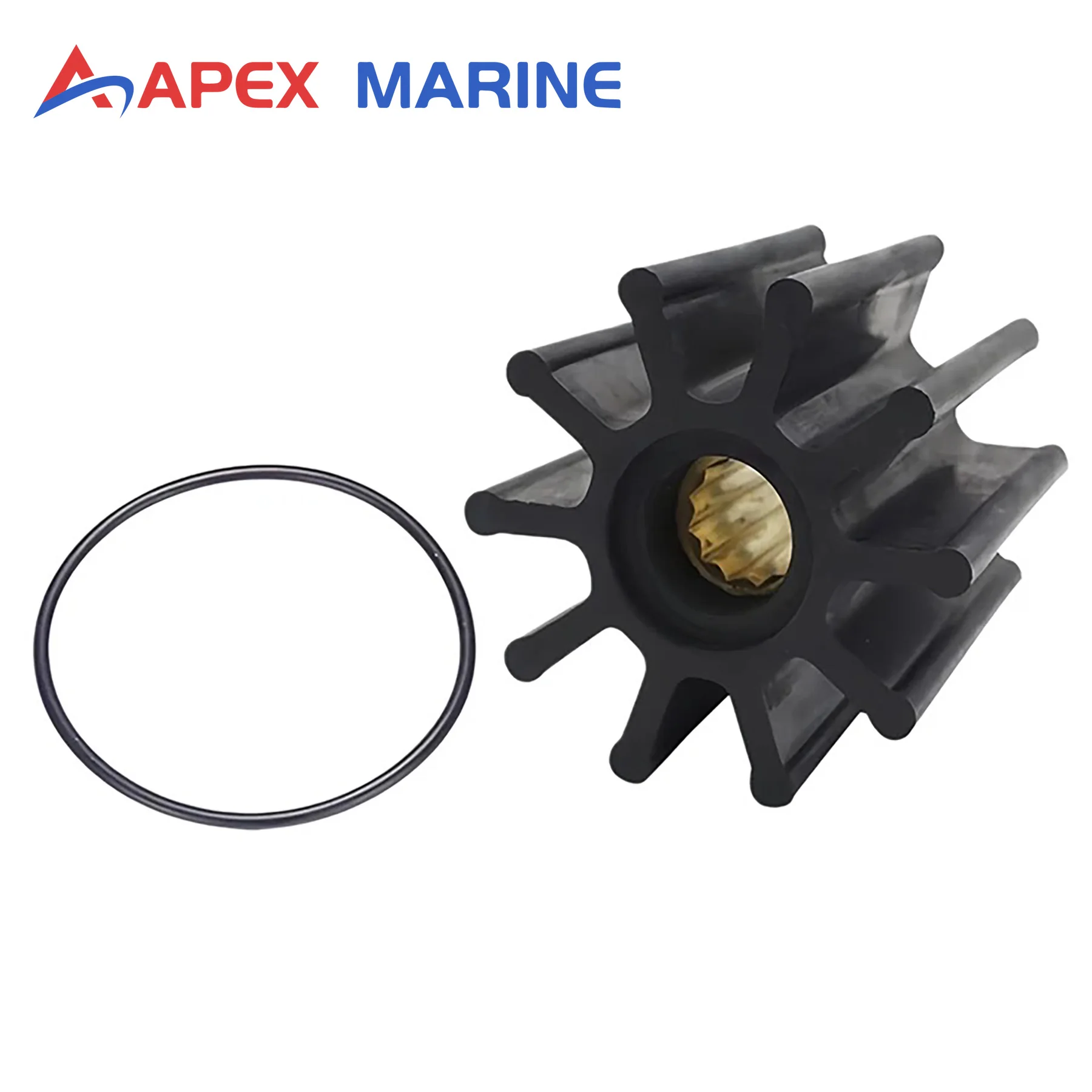 

Water Pump Impeller for Yanmar 119593-42200 119593-42201 10 Blades 12-Tooth Spline Drive Neoprene Inboard Motor Cooling Set
