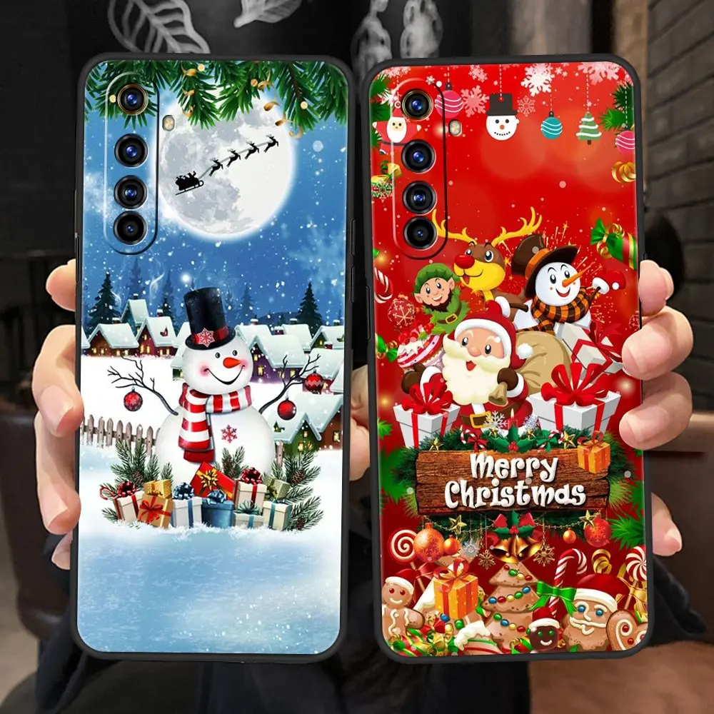 Merry Christmas Phone Case For OPPO Realme 9 8 7 6 GT2 Pro Plus 5G Cover Realme C25 C21 C11 C3 8i 9i Soft Silicone Coque Funda