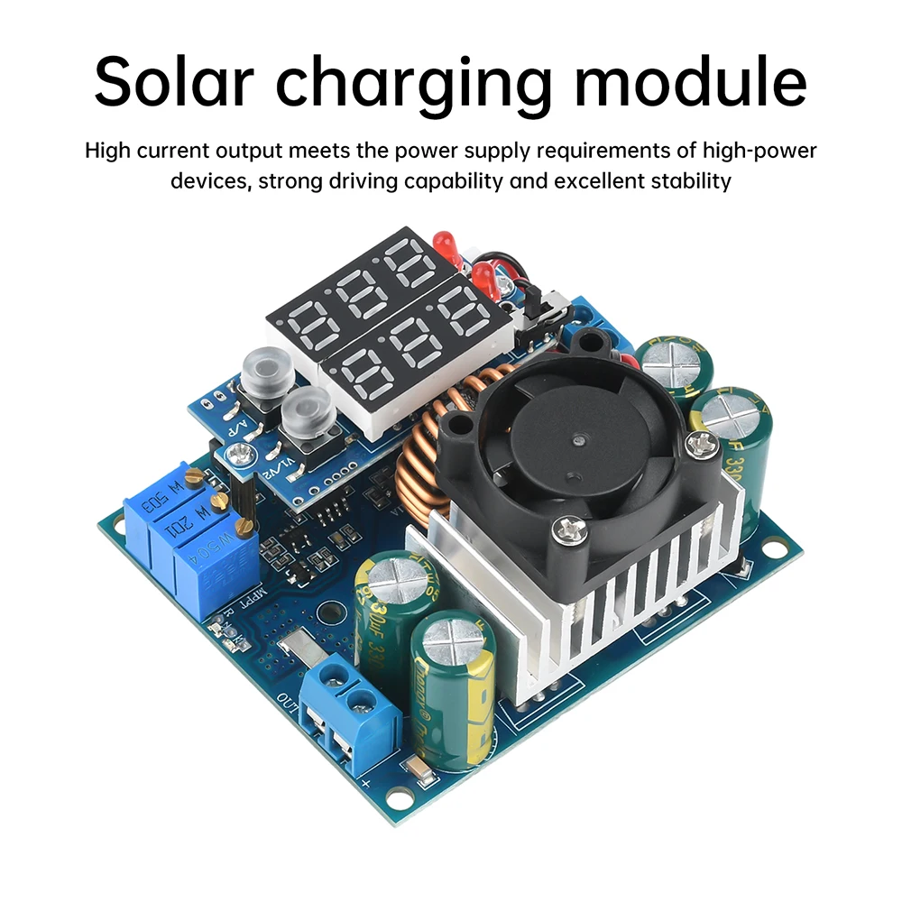 DC-DC Adjustable Step-down Module Solar Controller MPPT Step-down Charging Module 15A Synchronous Rectification