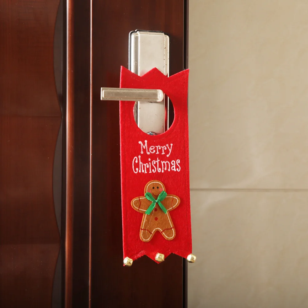 

1pc Gingerbread Man Christmas Door Hanger Hanging Ornament For Door Handle Pendant Holiday Decorations Home Party Xmas Decor