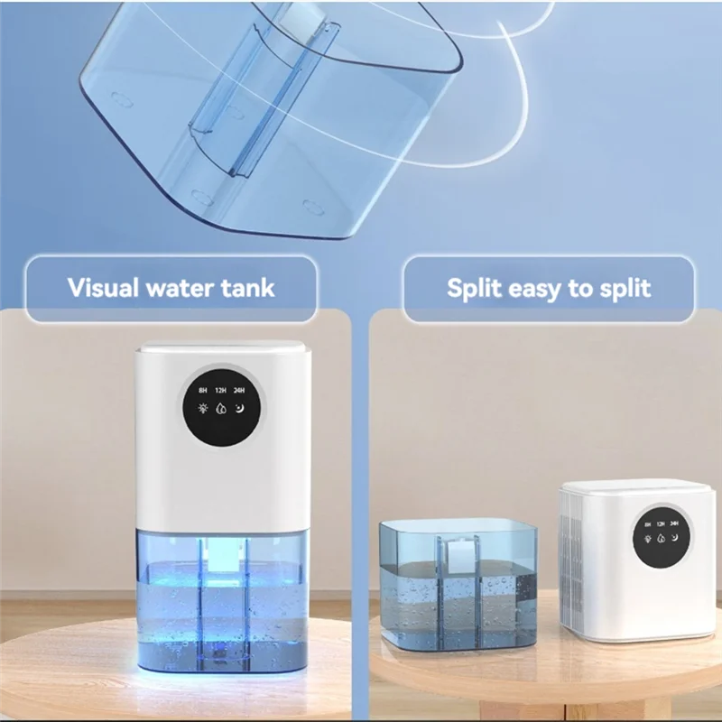 ABRU-Smart Dehumidifier Home Portable 1.7L Large Capacity Suitable For Bathroom Basement With Timing & Color Lights