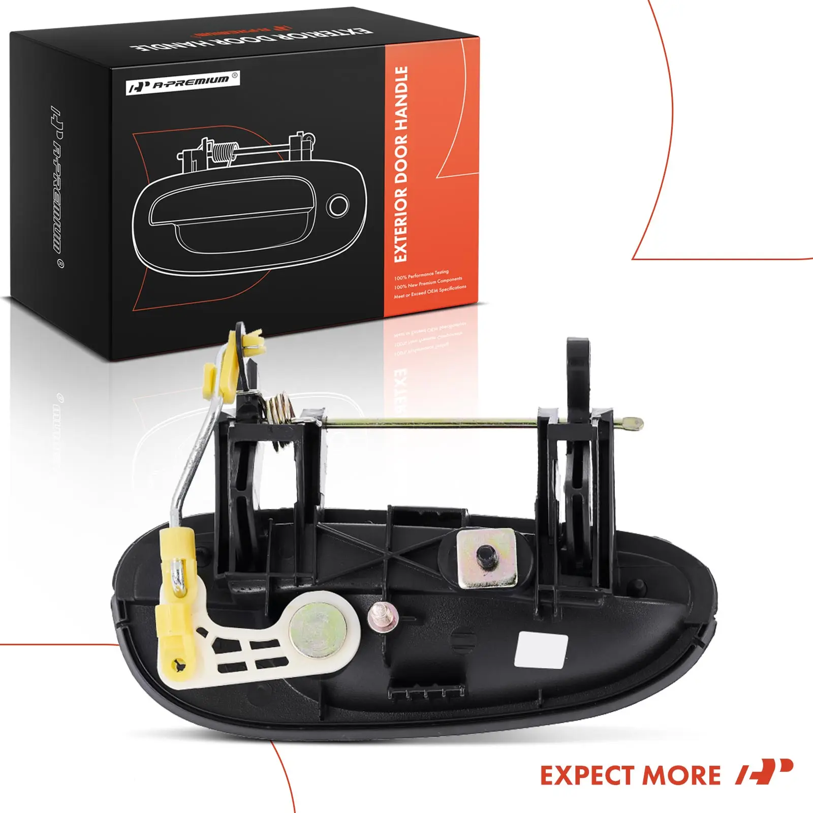 A-Premium Rear Driver Side Texture Black Exterior Door Handle for Dodge Neon 1995-1999 Plymouth Neon 1995-1999