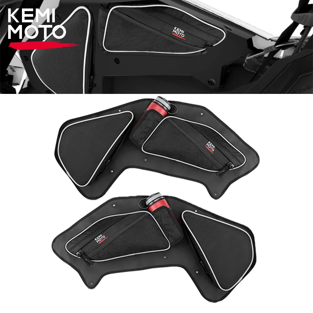 

KEMIMOTO UTV 2PCS Black 1680D Rear Tool Side Door Bags Compatible with Polaris RZR Pro XP /Pro R/ Turbo R 2020-2024 Knee Pad Bag