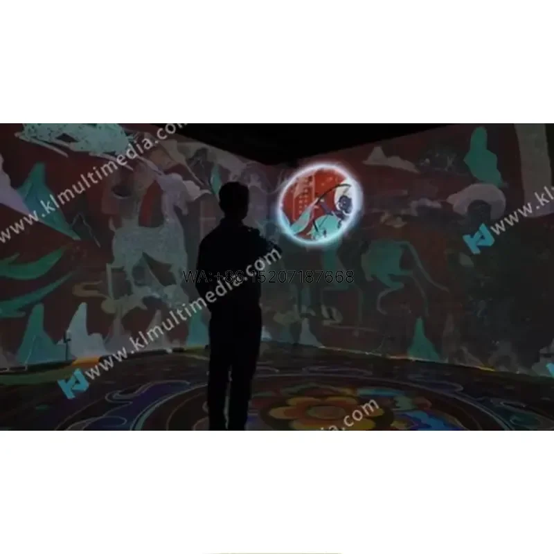 Wmwmnu Interactive Wall Projection Flashlight Games for Kids Museum Remote Control Installations Wall Projector Interaction