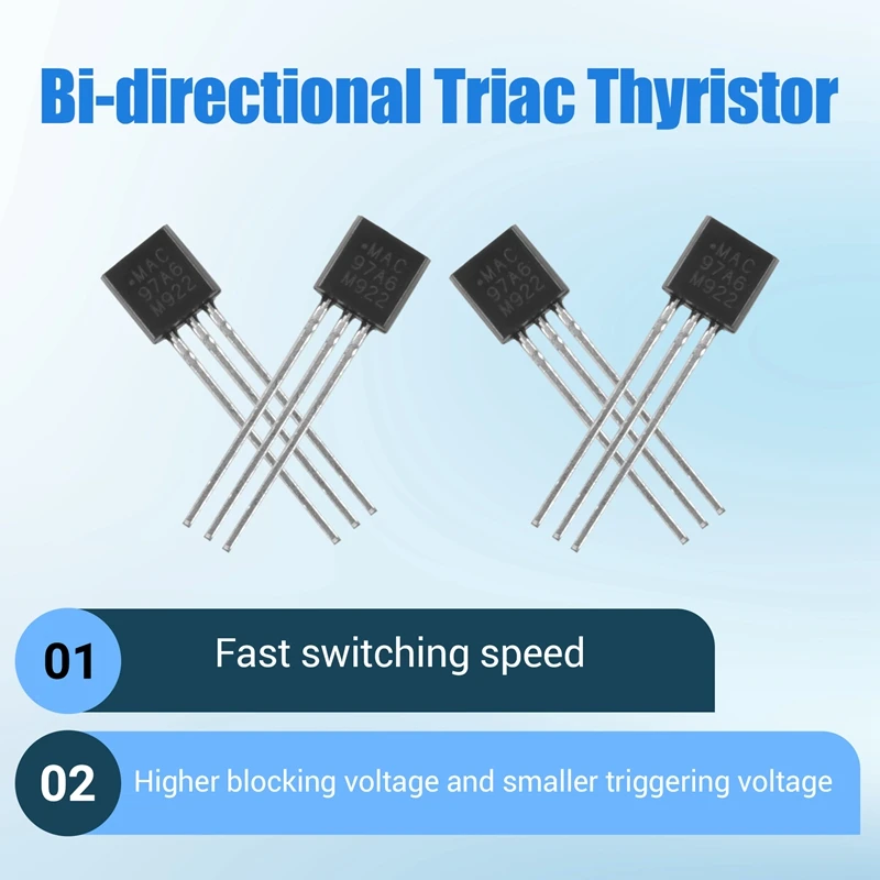 15 Pcs MAC97A6 97A6 Bi-Directional Triac Thyristor 600V 1A