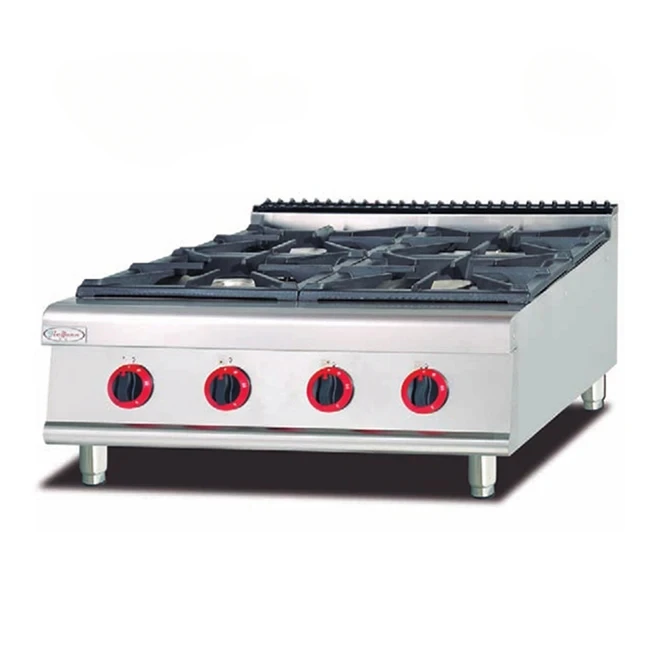 

Professional Restaurant Stove Counter Top Commercial Kitchen Range With 4-Burner