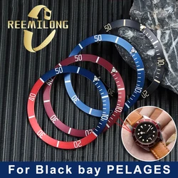 Aluminum watch bezel for Tudor PELAGES Black bay M79230N 41mm dial black gold blue red white Calibration ring 39.7*32.9 diameter