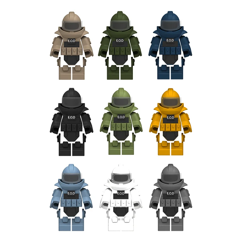 Military Figures Bomb Disposal Suit Accessories Building Block Modern Police soldier Vest Equipment Model Mini Parts Bricks Toy