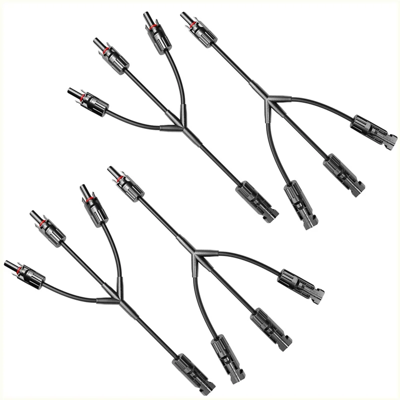 AT51-2Pairs Y-Style Solar Connector DC 1000V For Parallel Connection Between Solar Panels Solar Cable Junction