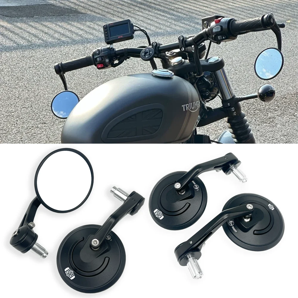 

For YAMAHA XSR700 XSR 700 XSR900 XSR 900 XSR125 155 1 Pair 7/8'' 22mm Motorcycle Bar End Mirrors Retro Handlebar Tip Rearview