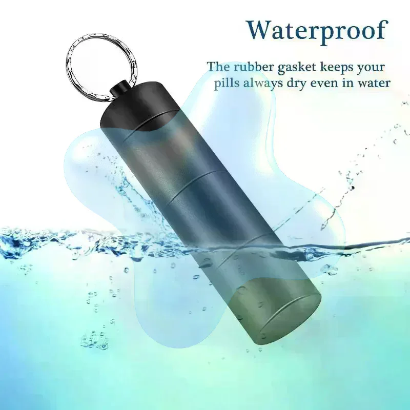 Mini Portable Aluminum Waterproof Pill Box Cases Sealed 3 Times Grids A Day Organizer Tablet Travel Medicine Vitamin Fish Oils