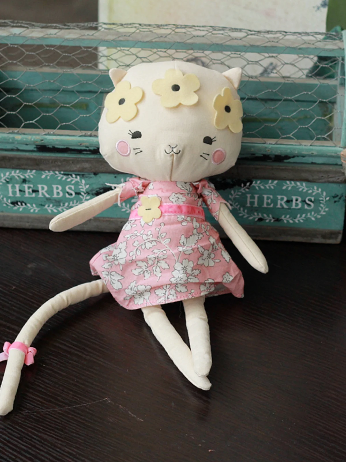 北欧風可愛い綿麻おもちゃ猫ぬいぐるみ女の子向け柔らかいぬいぐるみバレエジャンプキティ人形