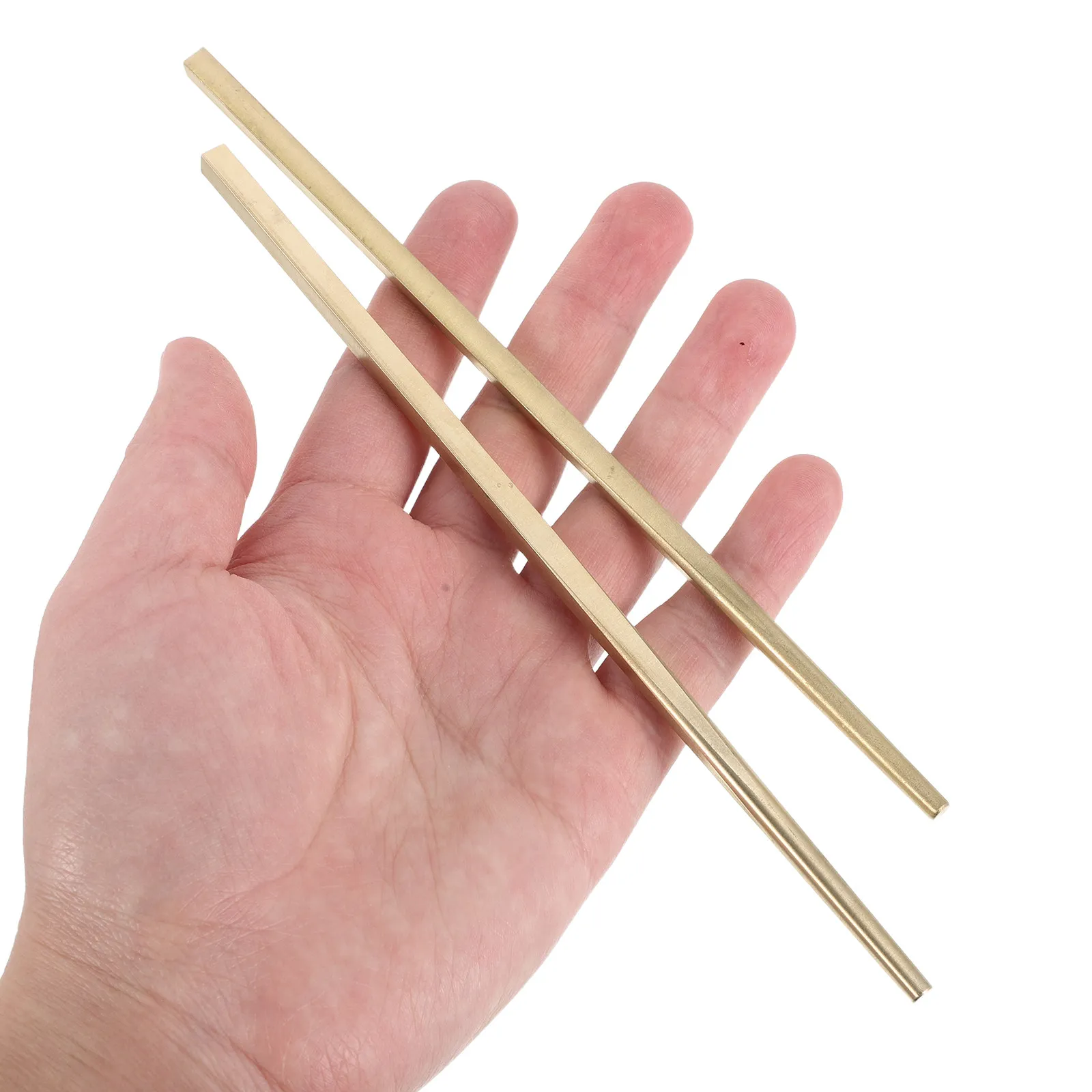 

1Pairs Vintage Brass Chopsticks Anti-Slip Reusable Square End Metal Kitchen Utensil Japanese Korean Chinese Asian Cooking Dining