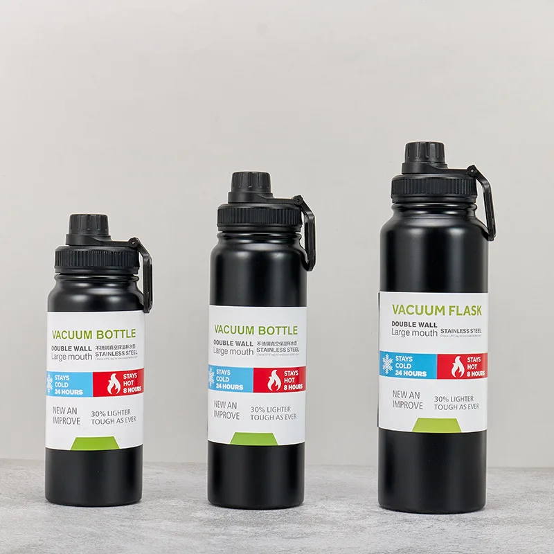 600/800/1000ML Thermosfles Roestvrijstalen Auto Thermische Cup Houdt Koud en Warmte Thermische Mok Sport geïsoleerde Cup Thermoskan - afbeelding 2