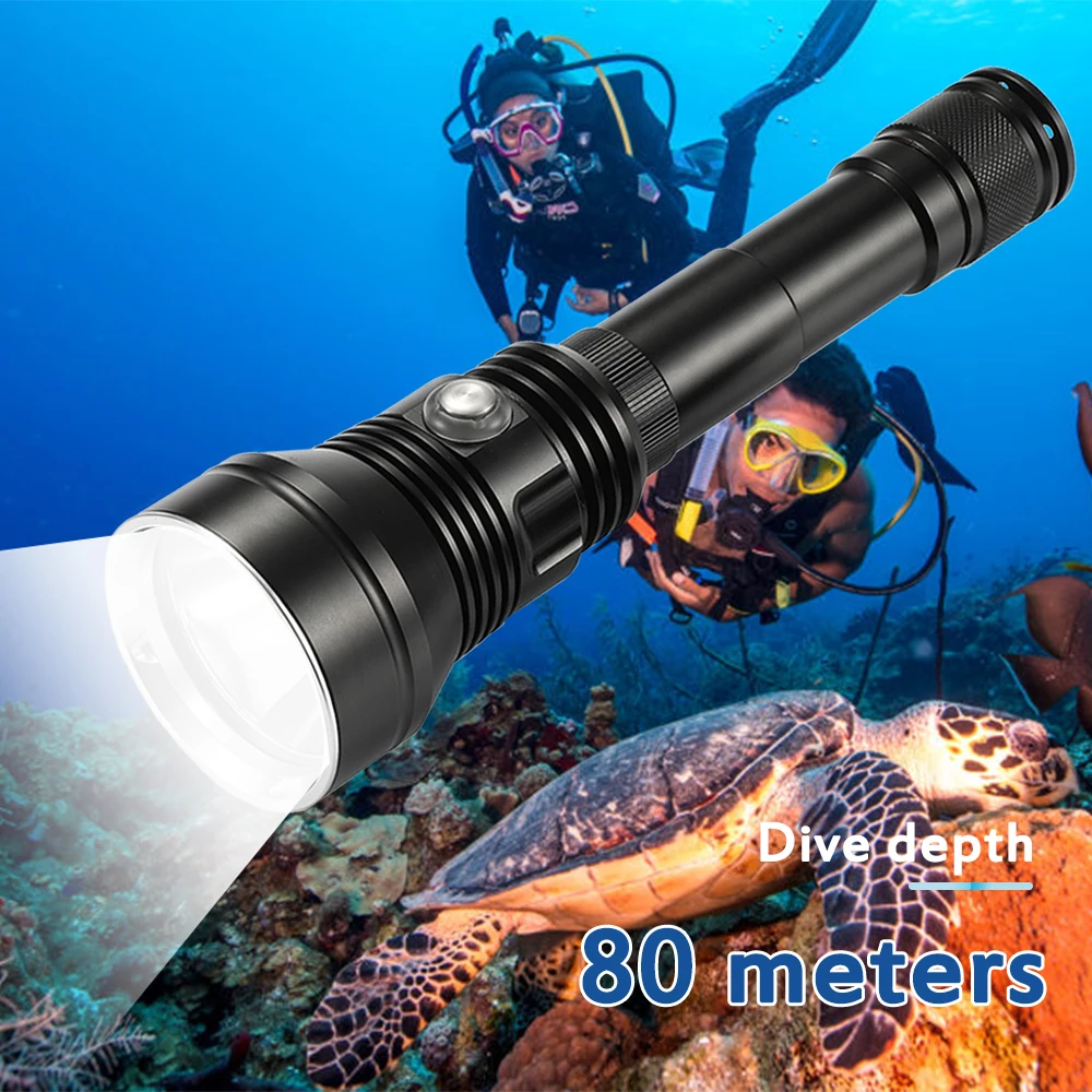 Asafee A33 6000LM P70.2 Underwater Diving Flashlight Powerful Professional Torch Waterproof Dive LED Spearfishing Diver Lamp