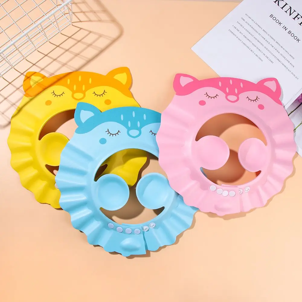 Adjustable Baby Shower Caps Child Waterproof Shampoo Hat Kids Boys Girls Wash Hair Bath Shield Ear Eye Protection Visor