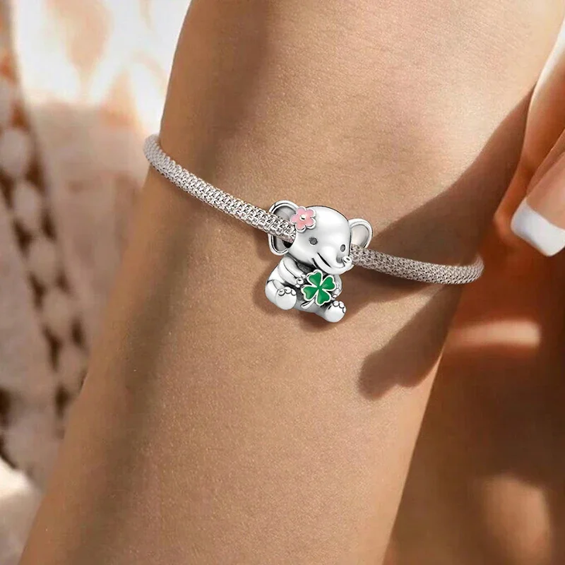 925 Sterling Silber Tiermotiv-Serie: Pinguin-, Fuchs- und Hasen-Anhänger passend für Original-Armbänder und -Armreifen, Edelschmuck-Geschenk – Detail 3