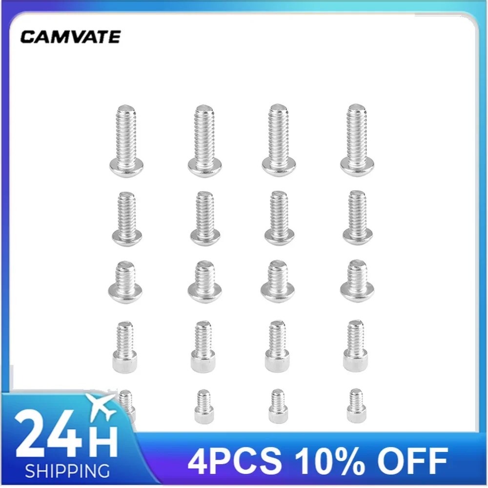 CAMVATE 20 قطع القياسية 1/4 "-20 عرافة المسمار (9 مللي متر/13 مللي متر/16 مللي متر/19 مللي متر الموضوع) ل 4.7 مللي متر (كوب رئيس) /3.9 مللي متر (زر رئيس) عرافة المفك