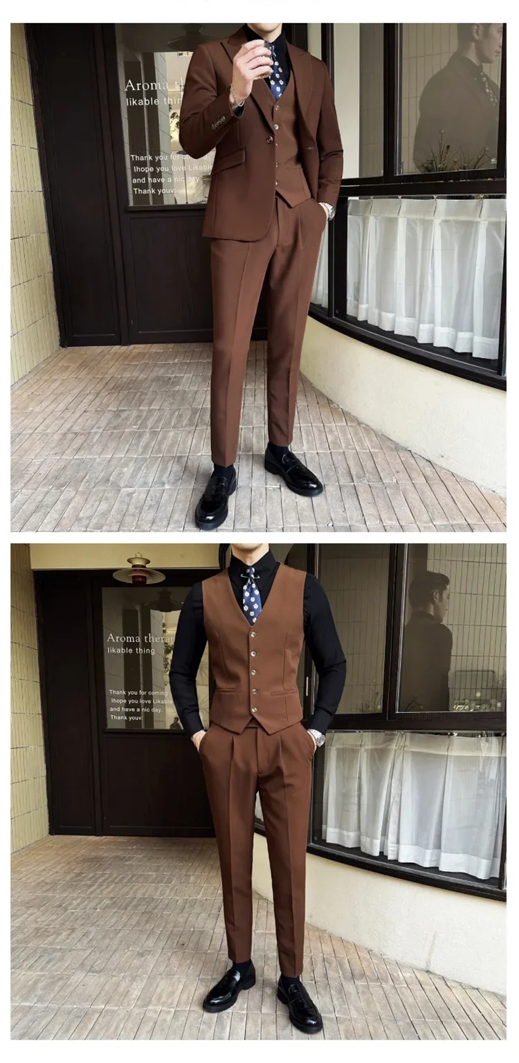 k91 Suit wedding reception groom three piece suit