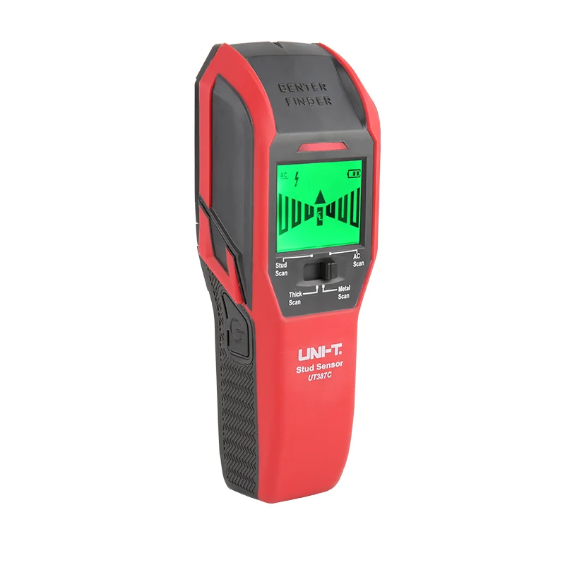 UNI-T UT387C Wall Scanner Metal Detector 4 in 1 AC Voltage Live Wire Wood Stud Finder Copper LCD HD Display Buzzer Calibration