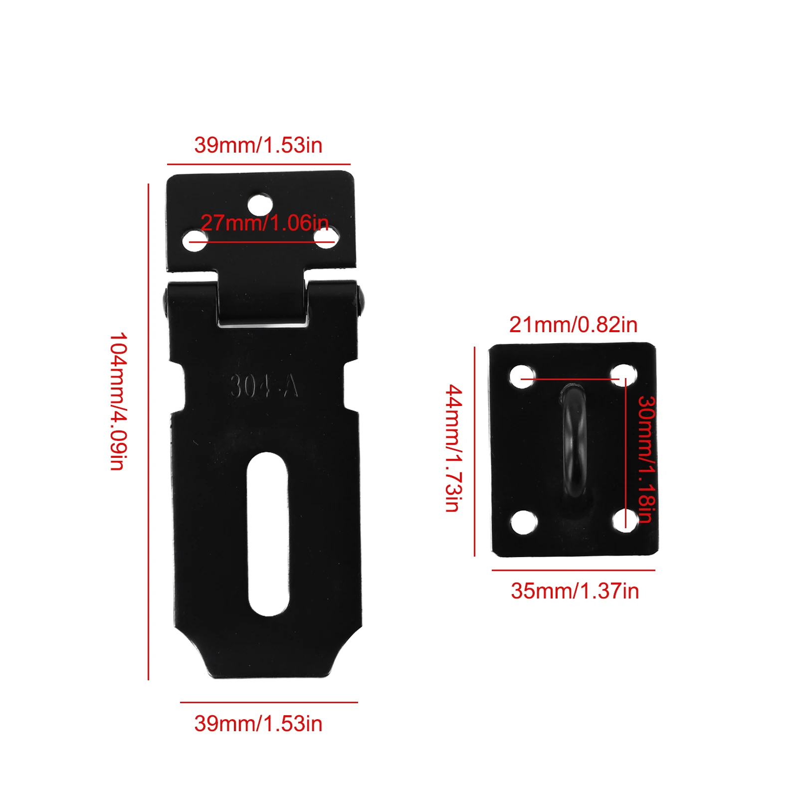 

Reliable Locking Solution Stainless Steel Door Padlock Hasp Kit with Anti Theft Folding Lock Buckle Plate Hitch