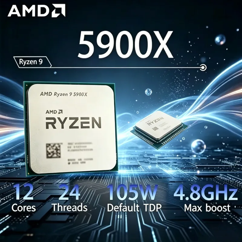 

R9 5900X AMD Ryzen 9 5900X 100% Brand New 3.7GHz--4.8GHz 12-Core 24-Thread CPU Processor 7NM L2=6MB L3=64M Socket AM4 Hot Sale