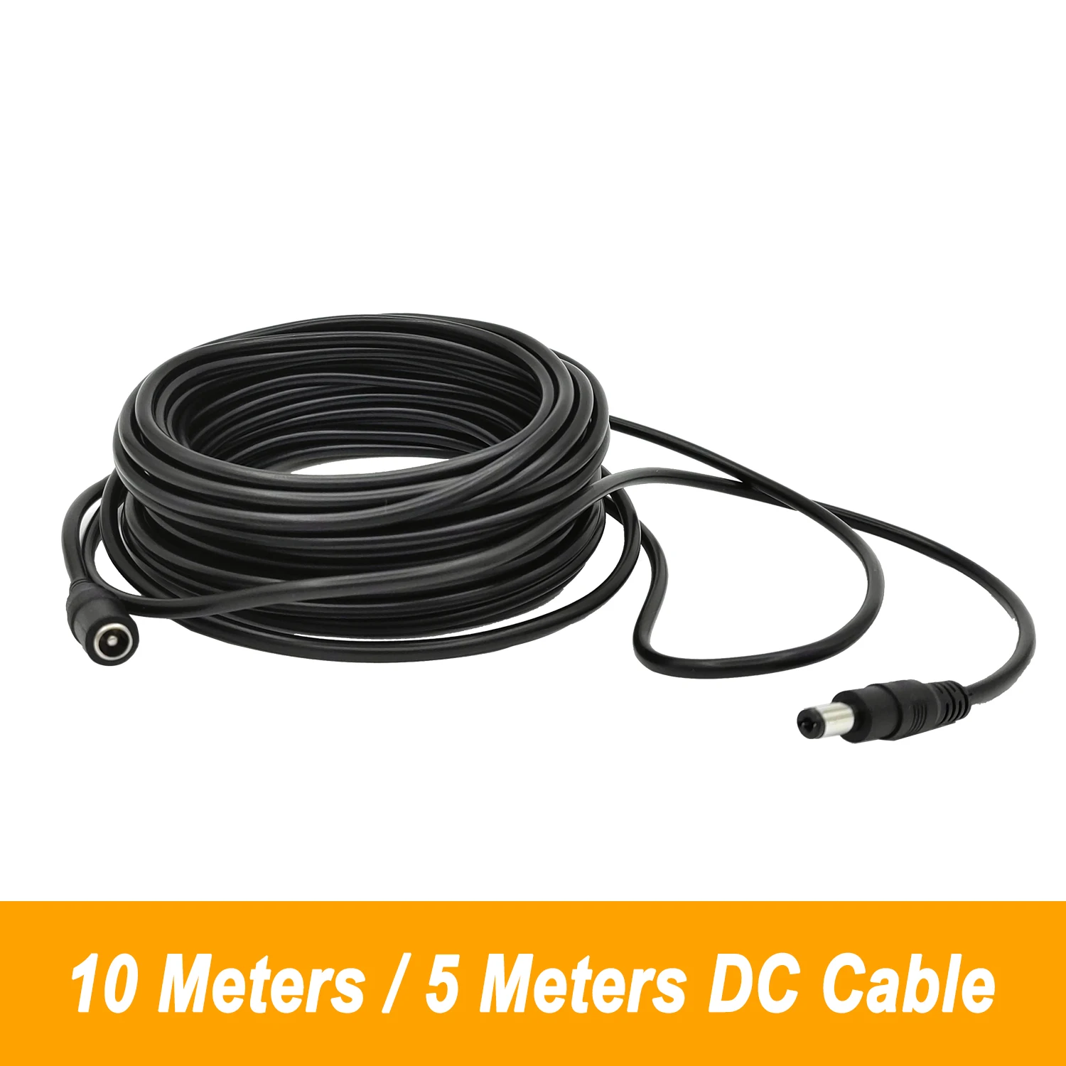 5M 10M Przedłużacz zasilania DC12V 5,5 mm * 2,1 mm Złącze męskie na żeńskie do lampy LED Kamera bezpieczeństwa CCTV Czarny kabel zasilający