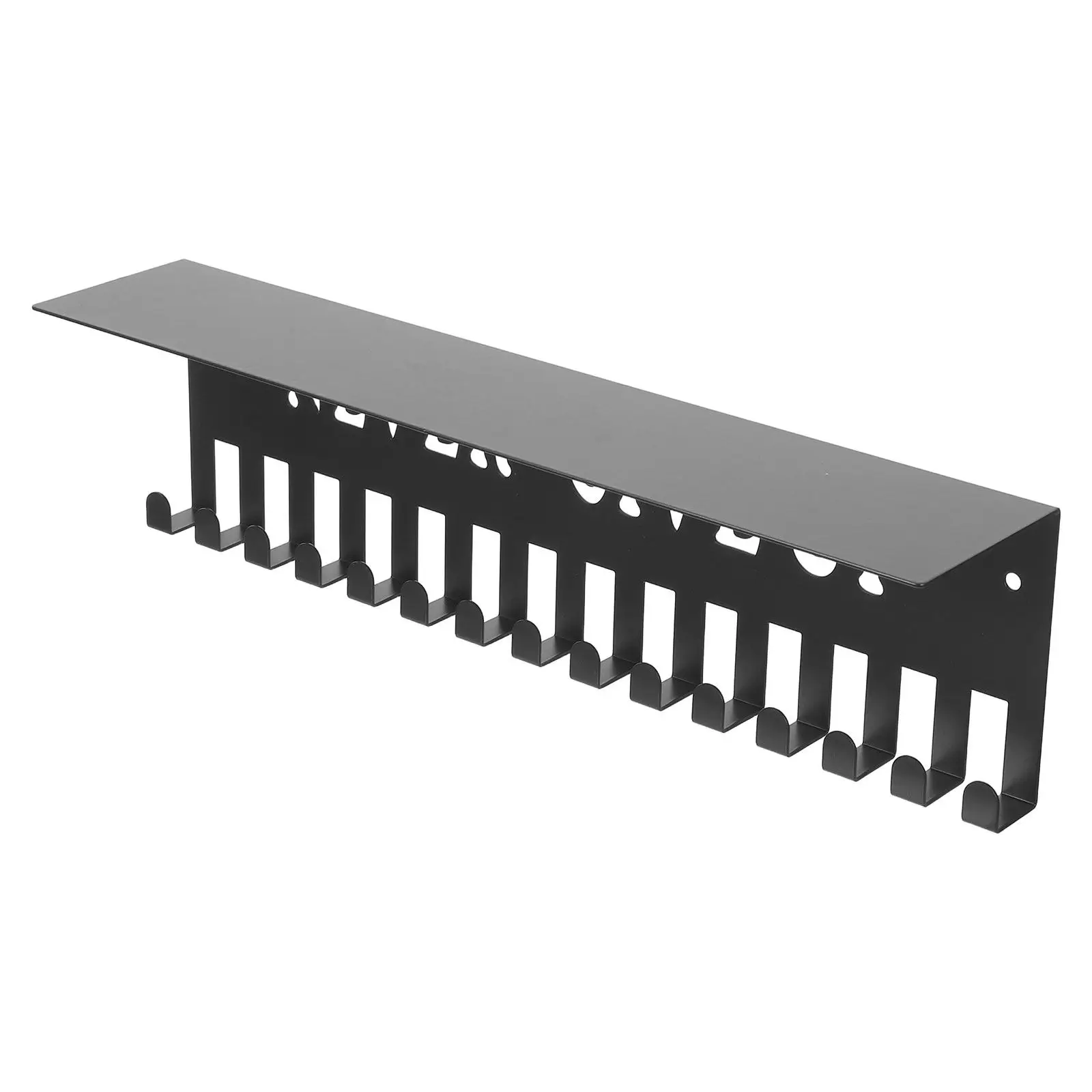 Medal Hanger Display Rack Wall Mount Metal Trophy Shelf with 15 Hooks Space Saving Vertical Storage for Running Race Sports