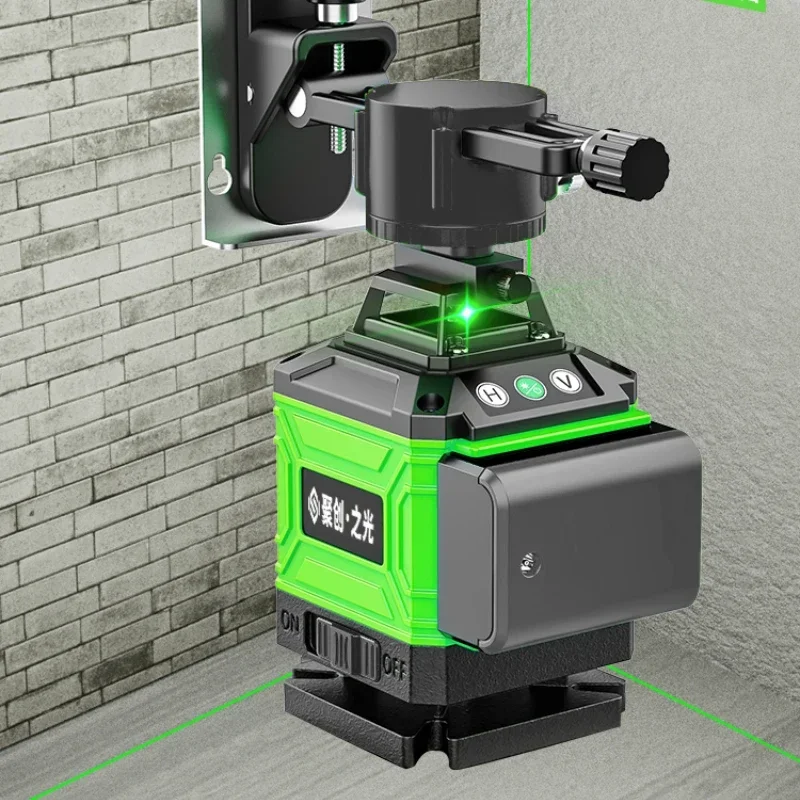 Imagem -05 - Nível de Laser de Linha 3d 4d 12 16 ° Máquina de Nivelamento Automática Bateria Recarregável Ferramenta de Nivelamento Vertical Horizontal Nivel um Laser