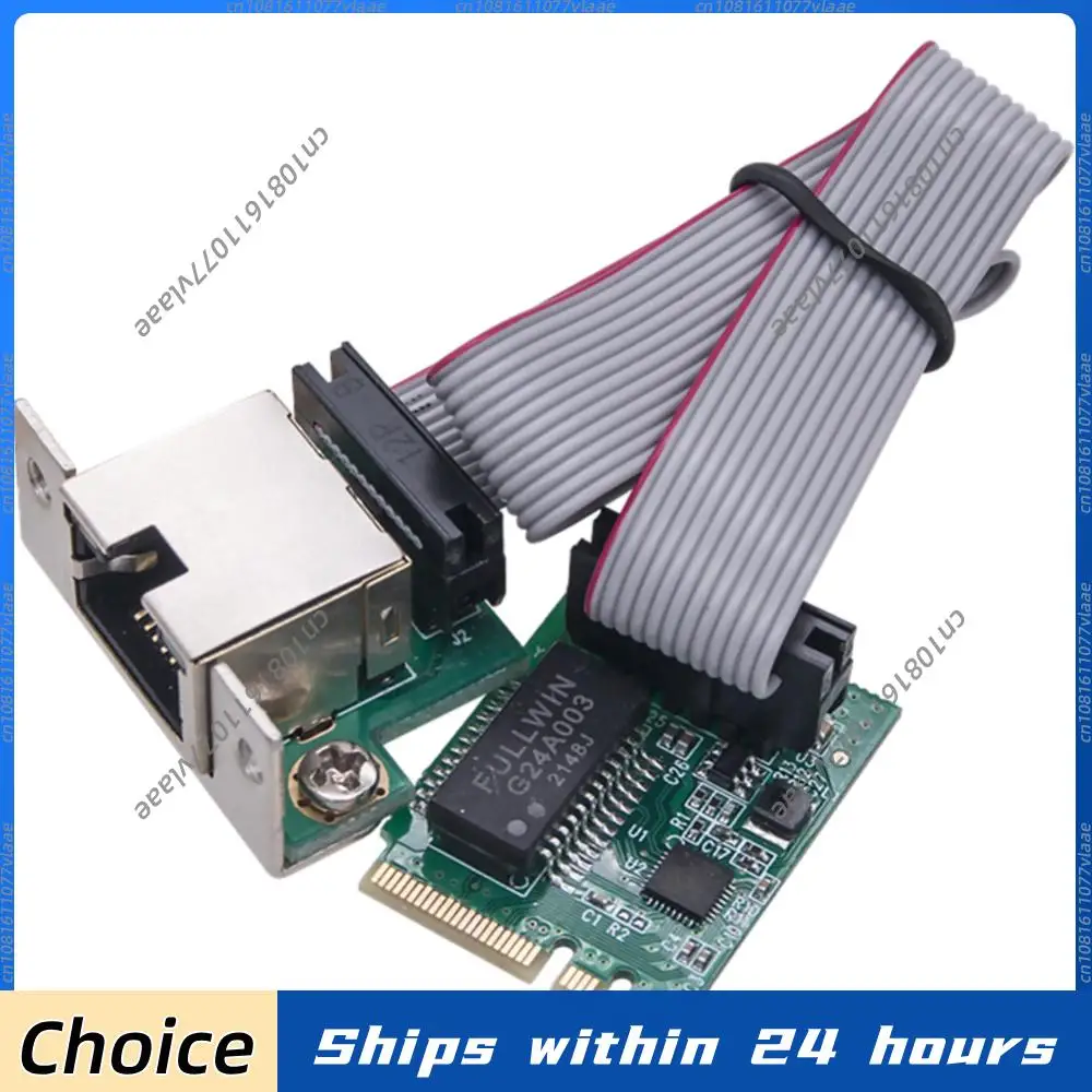 

M.2 Network Card 10/100/1000Mbps M.2 RJ45 LAN Adapter Single Port RJ45 M.2 A+E Ethernet Adapter RTL8111H Chip for Desktop PC