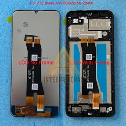 Original For ZTE Blade A75 5G LCD A75 4G Display Screen +Touch Panel Digitizer For ZTE Blade A35 5G /A55 5G Z2450 Frame
