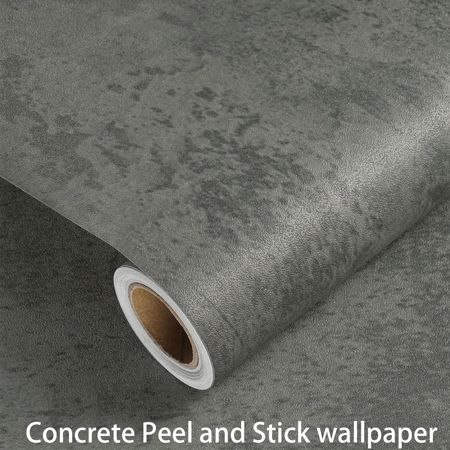 Papel Adhesivo Vinílico Impermeable para Decoración de Paredes, Estilo Industrial Cemento Gris, Ideal para Tiendas de Ropa y Salas de Estar