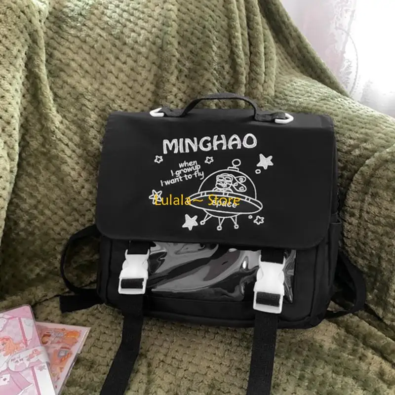 

Y4QA Japanese Backpack for Women Nylon JK School Backpack Harajuku Book Bags