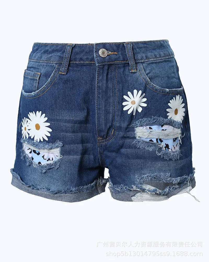 Short en jean sexy pour femme, jean de rue, Breton -gardiste, été, 2023