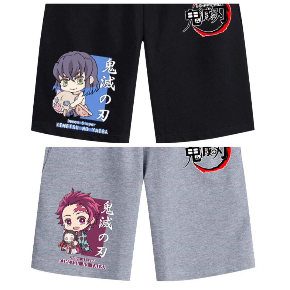 

Периферийные шорты Kimetsu No Yaiba, свободные и удобные капри с принтом для мужчин и женщин, повседневные короткие брюки