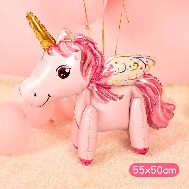 Regenboog Eenhoorn Paard Ballonnen Folieballonnen voor Kinderen Meisjes Verjaardagsfeestje Babyshower Decoraties Gelukkige Verjaardag Globos Cadeau