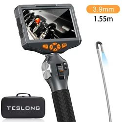 TESLONG TD500 3.9MM Lens Articulating Borescope 1080P 5 Inch IPS Screen Two Way 360° Steering Endoscope Camera with WIFI