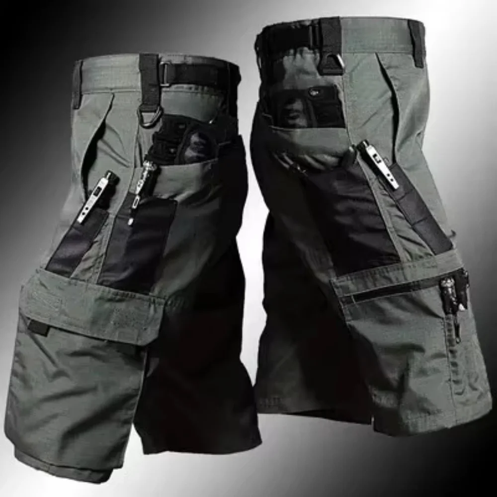 Camouflage Shorts Mens Summer Quick Drying Multiple Pockets Military Pants Outdoor Hiking Fishing Thin Shorts Male Jogger