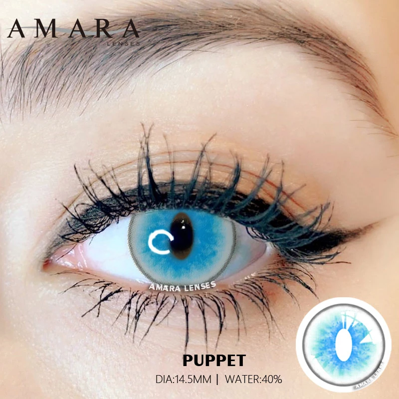 AMARA Blue Color Contact Lenses for Eyes Cosplay Yearly Makeup Halloween Beauty Color Contact Lenses Cosplay Anime Accessories