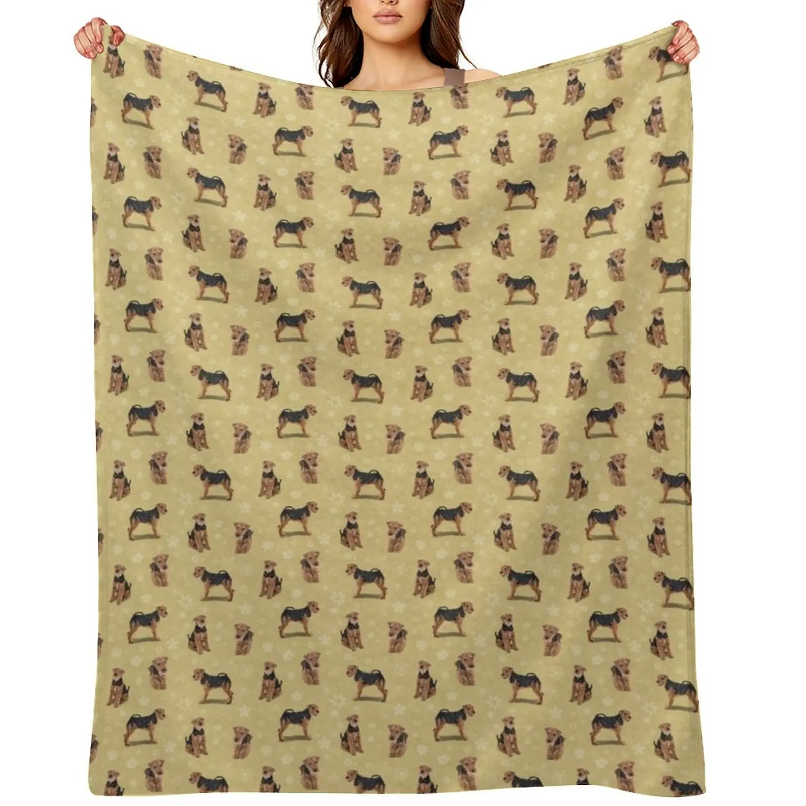 The Welsh Terrier Dog Throw Blanket Winter beds Comforter Flannel Fabric manga Moving Baby Blankets